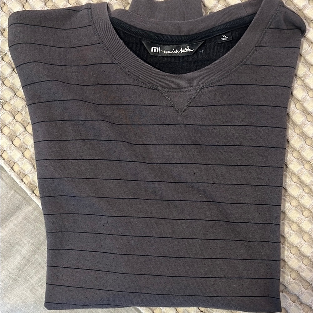 Travis Mathew  Striped Crewneck Sweatshirt